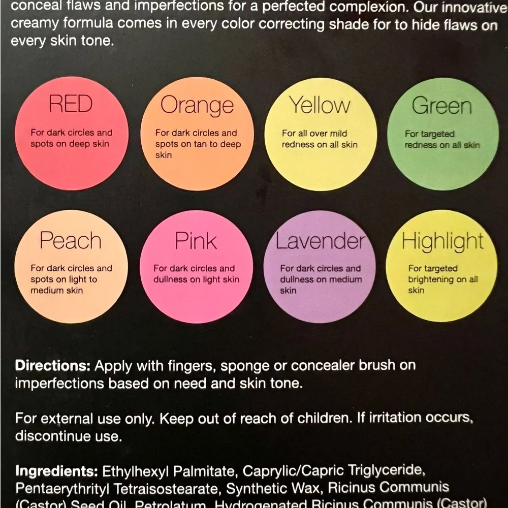 Reema Quickie Fixx Color Correcting Palette - Conceals almost ANY imperfection